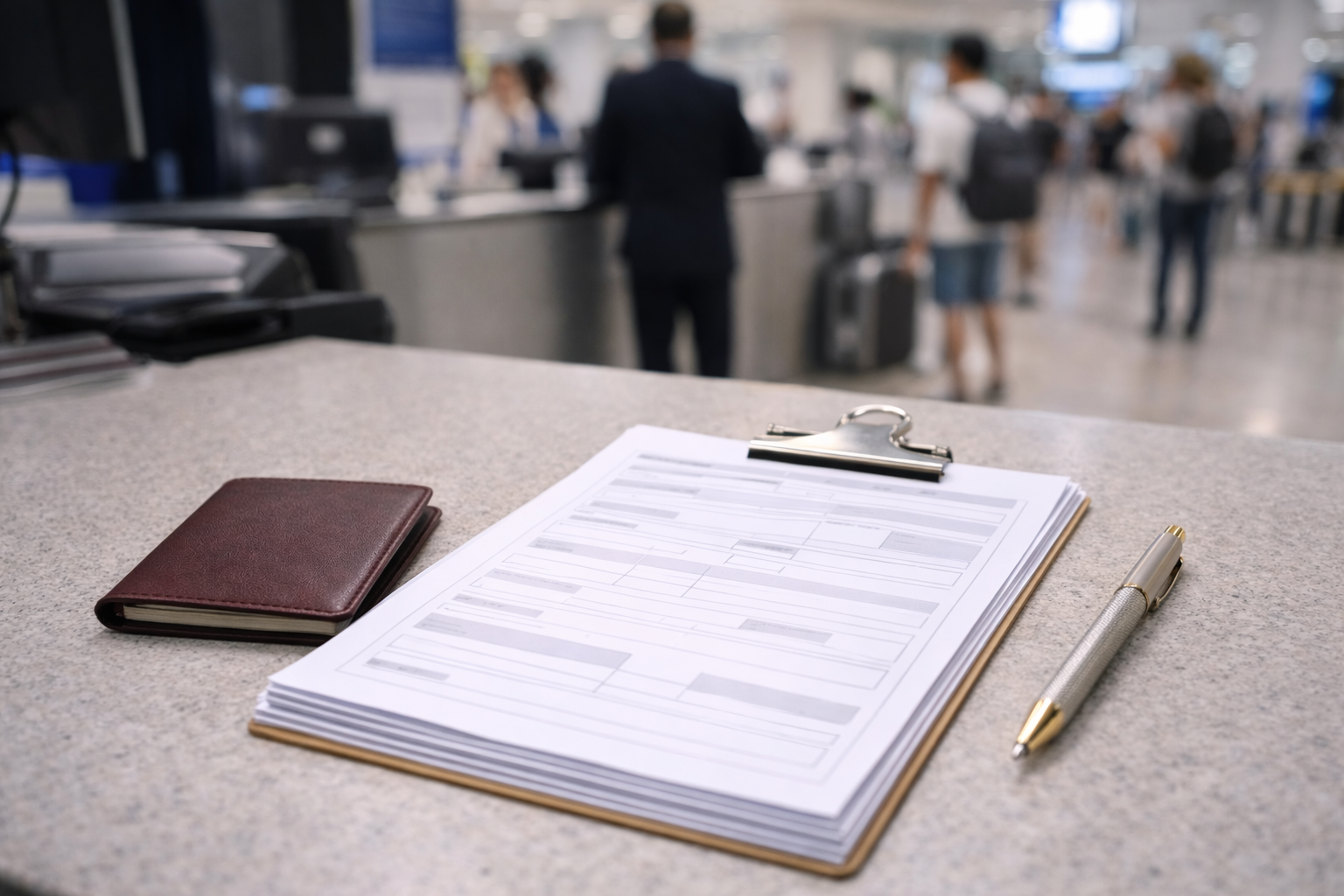 Visa on arrival forms (blank)